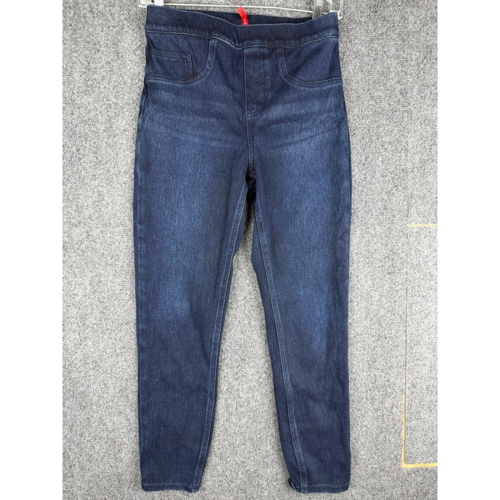 Spanx Womens Jean-ish Leggings Ankle Super Stretch Skinny Size S Dark Denim
